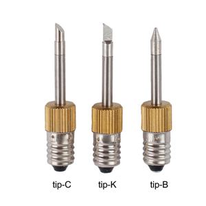 E10 인터페이스 납땜 인두 팁 용접 팁 USB 납땜 팁 세트 B C K 유형 무선 배터리 납땜 인두 팁 납땜 인두
