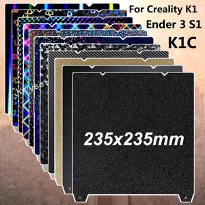 Ender 3 V3 SE/KE 빌드 플레이트용 PEI 시트 K1C Creality Ender 3 S1/Pro K1용 검정색 부드러운 PEI PEO PET 양면 인쇄 플레이트