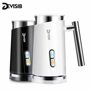 DEVISIB 3 in 1 전기 우유 거품기, 자동 냉온 폼 메이커, 커피 라떼, 카푸치노, 마키아토, 핫 초콜릿, 300ml