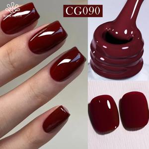 BORN PRETTY 10ml Ancora 레드 컬러 젤 매니큐어 슈퍼 브라이트 바니스 세미 퍼머넌트 가을 겨울 트렌디 네일 홈 DIY 네일