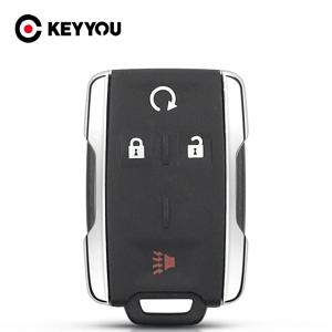 KEYYOU 스마트 원격 키 쉘 케이스 Chevrolet Silverado 1500 3500 2500 Colorado GMC Sierra Canyon Tahoe 2014-2106 2017 2018