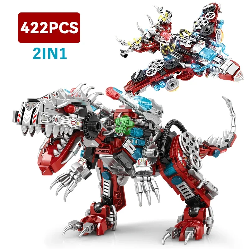 2IN1 쥬라기 기계 Indominus 렉스 공룡 세계 모델 빌딩 블록 도시 전투기 디노 공원 벽돌 어린이 장난감