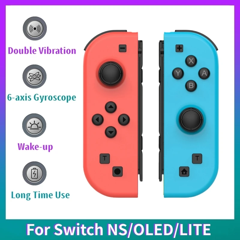 Nintendo Switch/OLED/IOS/Android/PC 용 Bluetooth 게임 패드 Trubo 비디오 6 축 자이로 게임 콘솔이있는 무선 컨트롤러 조이스틱