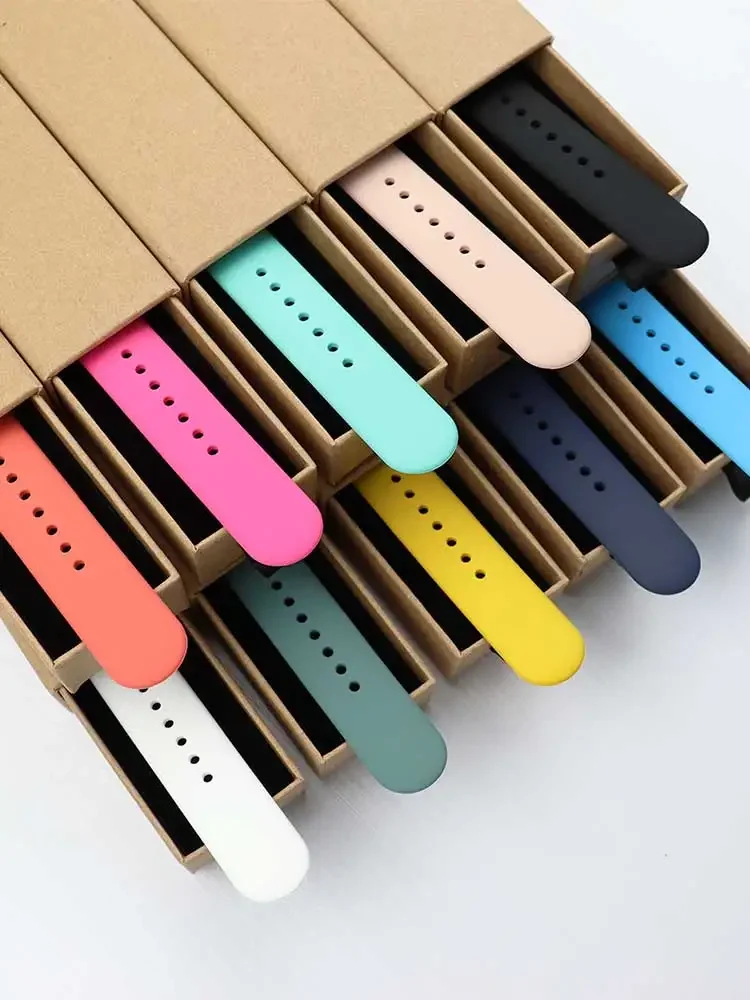 Apple Watch 스트랩 용 실리콘 밴드 44mm 45mm 40mm 41mm 42-38mm 45mm 스포츠 팔찌 iwatch 시리즈 8 7 6 5 4 3 SE 9 Ultra 2 49mm