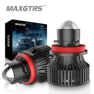 2pcs 자동차 H7 H11 9005 9006 레이저 헤드 라이트 전구 미니 프로젝터 렌즈 라이트 자동 LED 안개등 3000K 골드 LED H7 H8 HB3 HB4
