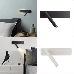 침실 호텔에 대 한 LED 벽 독서 램프 미니멀리스트 밤 책 램프 회전 머리맡 벽 Sconce 3W 자리 홈 조명기구
