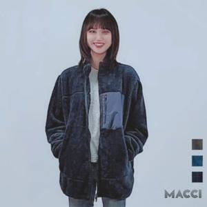 MACCI 남녀공용 양털 후리스 뽀글이 플리스 보아털 집업 자켓