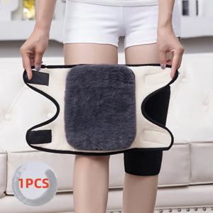 1PC 겨울 따뜻한 무릎 패드 여성용 다리 따뜻하게 남자 노인 차가운 다리 관절염 Kneepad 무릎 지원 토끼 모피 무릎 보호대