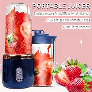 6 블레이드 400ML 휴대용 블렌더 전기 Juicer 컵 여행 휴대용 Juicer 믹서 Usb 신선한 과일 주스 블렌더 스무디