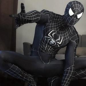 토비 맥과이어 스파이더 맨 의상 블랙/레드 라이미 스파이더 맨 코스프레 슈퍼 히어로 젠타이 슈트 성인용 할로윈 의상