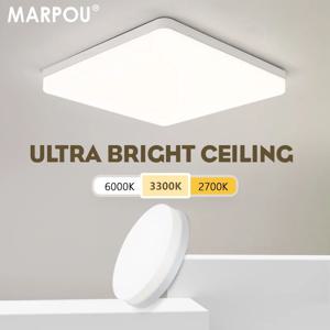 MARPOU 광장 Led 천장 조명 라운드 침실 조명 중립 흰색 차가운 흰색 따뜻한 흰색 48W 36W 24W 18W led 천장 조명 룸