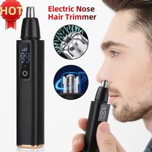 샤오미 휴대용 LED 디스플레이 가정용 코 털 제거기, 전기 코 털 트리머, USB 충전 안전 얼굴 머리 청소 케어 키트