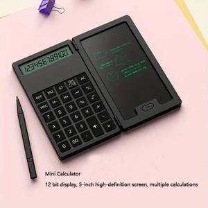 1pc 계산기 5.0 인치 버튼 셀 태블릿 학습 비즈니스 사무실 휴대용 접이식 LCD 태블릿 계산기 기능 과학