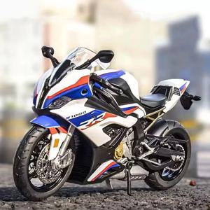 1:12 가와사키 H2R BWM S1000RR 합금 오토바이 장난감 다이캐스트 소형 자동차 앞바퀴 스티어링 오토바이 어린이 크리스마스 선물