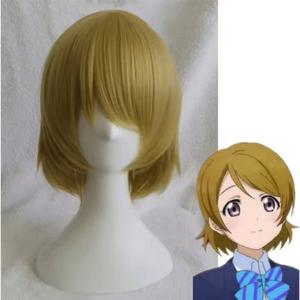 러브 라이브! LoveLive 코이즈미 하나요 쇼트 혼색 내열성 코스프레 코스튬 가발, 트랙, 가발 캡