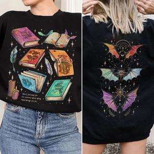 ACOTAR 시리즈 팬 양면 스웨트 The Bat Boys Velaris Book Lover 스웨터 긴 소매 양털 스웨트 Y2K streetwear