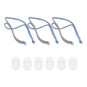 ResMed Airfit P10 비강 베개 CPAP 스트랩 3개의 어깨 끈 및 6개의 조정 클립 A와 호환되는 N82R 교체용 헤드기어