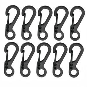 10pc 미니 Carabiner 클립 금속 스프링 스냅 후크 Paracord 매는 밧줄 키 체인 배낭 병 야외 액세서리에 대 한 클립을 교수형
