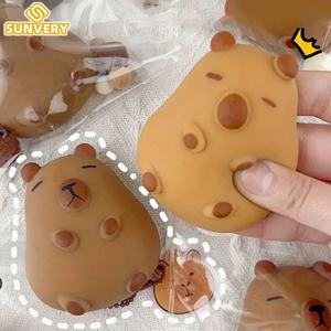 Capybara Squishy 장난감 느린 리바운드 귀여운 갈색 곰 동물 스트레스 릴리프 Fidget 감각 장난감 어린이를위한 성인 감압 선물