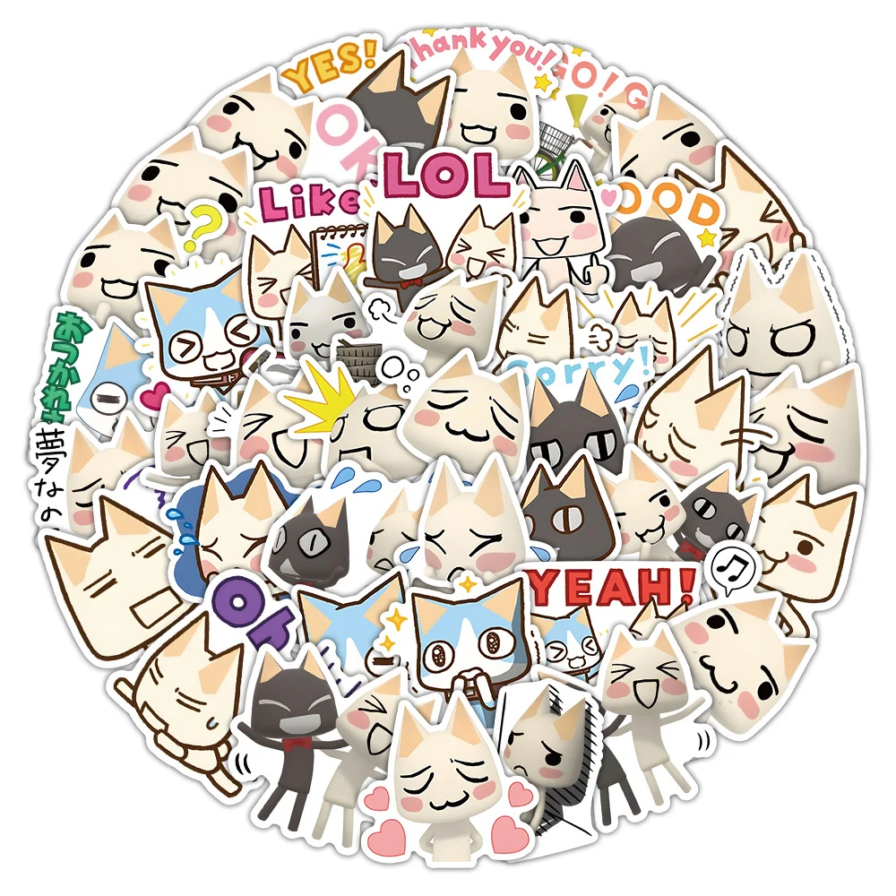 10/30/50pcs Inoue Toro 고양이 스티커 귀여운 재미 있은 만화 데칼 장식 장난감 DIY 기타 가방 스케이트 보드 아이 낙서 스티커