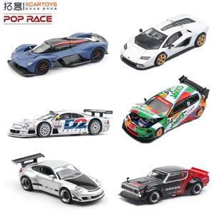 Xcartoys PopRace 1/64 다이캐스트 모델 자동차 합금 차량 장난감 청소년을위한 선물 성인 취미 컬렉션