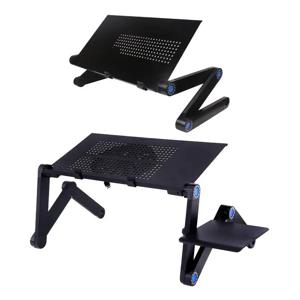 휴대용 조정 가능한 노트북 책상 스탠드 쿨러 팬 인체 공학적 Lapdesk 침대 소파 PC 노트북 테이블 책상 마우스 패드