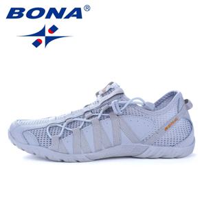 BONA 새로운 인기 스타일 남성 운동화 레이스 업 운동화 야외 Walkng 조깅 스니커즈 편안한