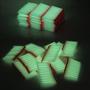 Nerf 총알에 대 한 50pc 흰색 빛나는 부드러운 중공 구멍 머리 7.2cm 리필 다트 Nerf 장난감에 대 한 장난감 총 총알 아이 어린이 선물