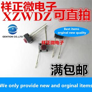 100% 오리지널 뉴 일본 x6x5 택트 스위치 파나소닉 6MM 키 스위치, EVQ22705R 레드 헤드 2 핀 위치, 50 개