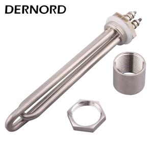 DERNORD 히터 12V DN25 관형 전기 600w 400w 300w 200w 100w 태양열 침수 물 가열 요소 저항 캠핑카