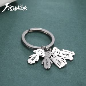 어린이 어머니의 날 선물 아이 맞춤형 키 체인 사용자 정의 이름 열쇠 고리 소년 소녀 개 고양이 여성 남성 커플 가족 엄마 아빠 아기