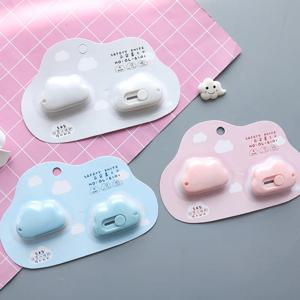 2pcs 미니 클라우드 유틸리티 나이프 세트 편지 상자 포장 절단 학교 F359에 대 한 자동 리바운드 철강 블레이드 종이 커터 오프너