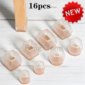 업그레이드 된 16pcs 의자 다리 바닥 보호대 미끄럼 방지 실리콘 피트 패드 보호대 patas silla 가구 테이블 다리 양말 커버