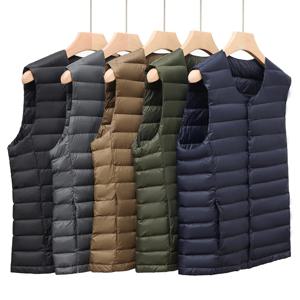 NewBang 7XL 플러스 사이즈 90 화이트 다운 조끼 남자 울트라 라이트 다운 조끼 휴대용 v 넥 민소매 코트 남자 겨울 따뜻한 라이너