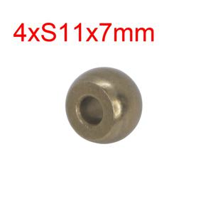 4mm 핀 샤프트 11mm 외부 볼 타입 청동 부싱 전기 장난감 팬 모터 아이언 청동 소결 슬라이드 베어링 부시