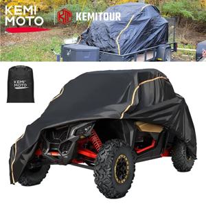 KEMIMOTO X3 UTV 340x185x153CM 유틸리티 차량 보관 커버(Can am Maverick X3 2 도어 2017-2024용 보관 가방 포함)