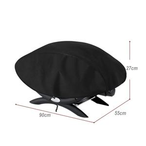 Weber Q200/2000 시리즈 바베큐 그릴 보호 커버 용 600D 옥스포드 천 바베큐 그릴 커버 방수 방진 90x55x27cm