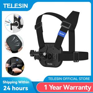TELESIN 퀵 릴리스 가슴 스트랩 마운트 GoPro Hero 용 벨트 마운트 13 12 11 10 9 8 7 6 5 Insta360 SJCAM DJI OSMO Action