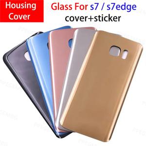 삼성 갤럭시 S7 G930 G930F S7 Edge G935 후면 배터리 커버 후면 뚜껑 도어 하우징 케이스 유리 패널 카메라 렌즈 접착제