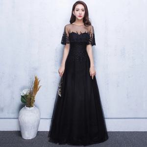 DongCMY 연회 럭셔리 이브닝 드레스 2025 새로운 패션 블랙 우아한 긴 슬리밍 졸업 파티 드레스 여성 한국어