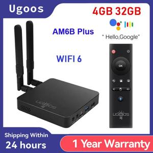 Ugoos AM6B Plus Amlogic S922X-J 2.2GHZ TV BOX WIFI6 안드로이드 9 LPDDR4 4GB RAM 32GB ROM 4K 미디어 플레이어 2.4/5G 1000M 셋톱 박스