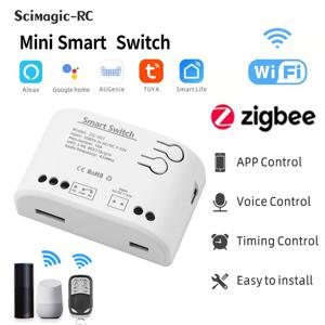 Zigbee Tuya Ewelink 스마트 스위치 모듈, 조그 자동 잠금 차고 문짝 오프너, 알렉사 구글 홈 음성 제어, DC 5V, 7-32V, AC 220V