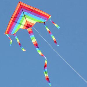 쉬운 비행 화려한 무지개 연 야외 재미 스포츠 해변 어린이 어린이 Buitenspeelgoed Cometas De Viento 야외 장난감 연