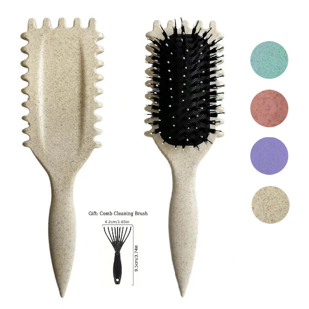 컬 정의 스타일링 브러시 brosse cheveux femme Detangling 헤어 브러시 얽힌 헤어 빗 쉐이핑 컬 정의 이발사 스타일링 도구