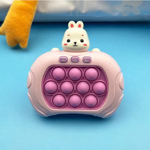 토끼 타격 그라운드 마우스 푸시 전자 게임기, 교육용 완구, 1 PC
