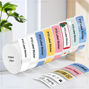 P15 라벨 메이커 테이프 D30 Marklife P15 P12 P11 DELI Q2 라벨 프린터 용 휴대용 자체 접착 12*40mm 라벨 스티커 용지 슈트