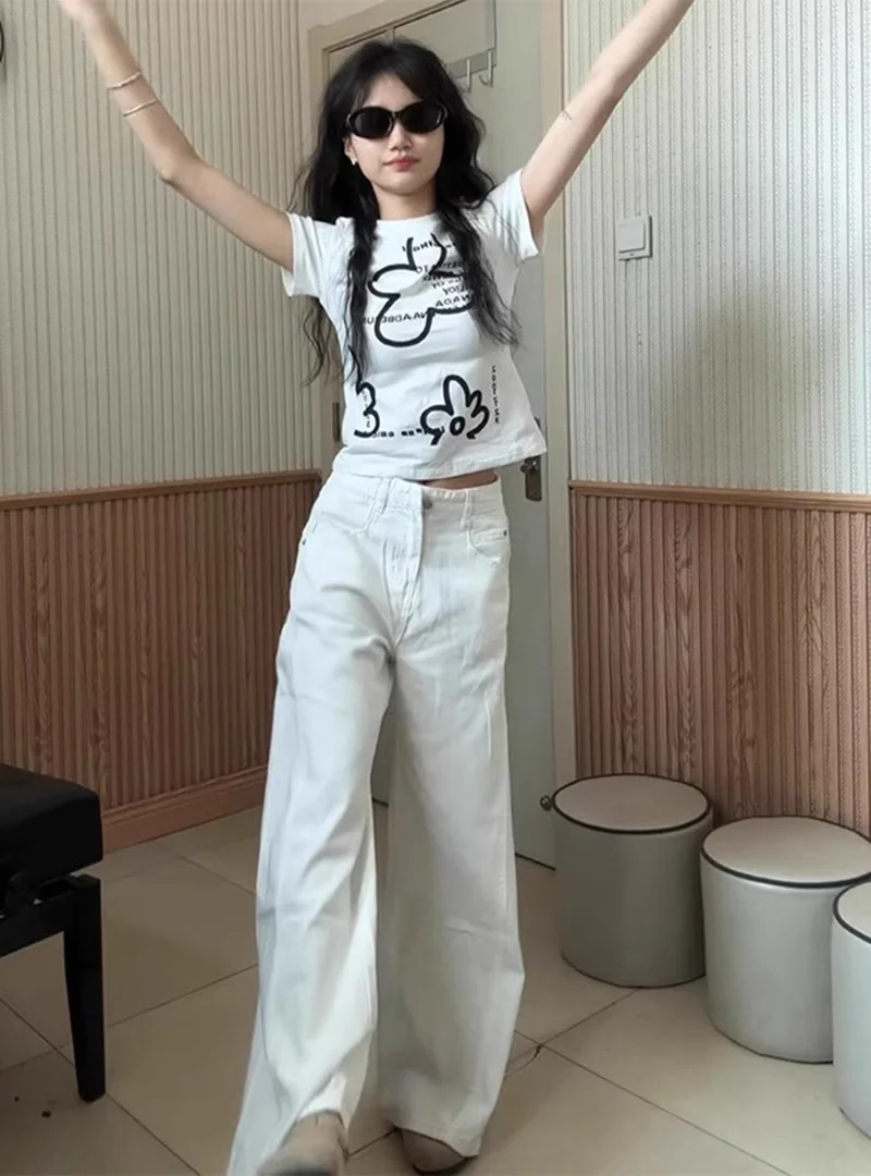 슬림핏 티셔츠 여름용 슬림핏 여름용 여성용 단정한 어깨 흰색 단추가 있는 여성용 여름용 슬림핏 티셔츠 셔츠 티셔츠