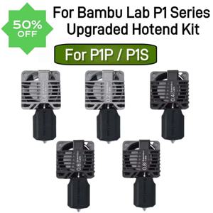 Bambu lab 3D 프린터 P1 시리즈 0.2mm 스테인레스 0.4/0.6/0.8mm 경화 강철 노즐 금속 P1P P1S 용 전체 핫 엔드 냉각 팬
