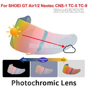 광변색 바이저 렌즈 도금 렌즈 케이스, Shoei GT-Air Gt Air2 Neotec CNS-1 CNS1 TC- 5 TC- 9 헬멧 야간 투시 렌즈용