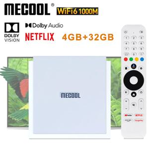 MECOOL KM2 플러스 디럭스 안드로이드 11 인증 TV 박스, 구글 TV 돌비 비전 애트모스, 4GB DDR4, 32GB, 1000M LAN, 와이파이 6, 4K 스트림 TV박스